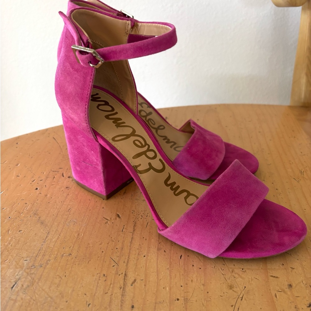 Sam Edelman Pink Block Heel Sandals